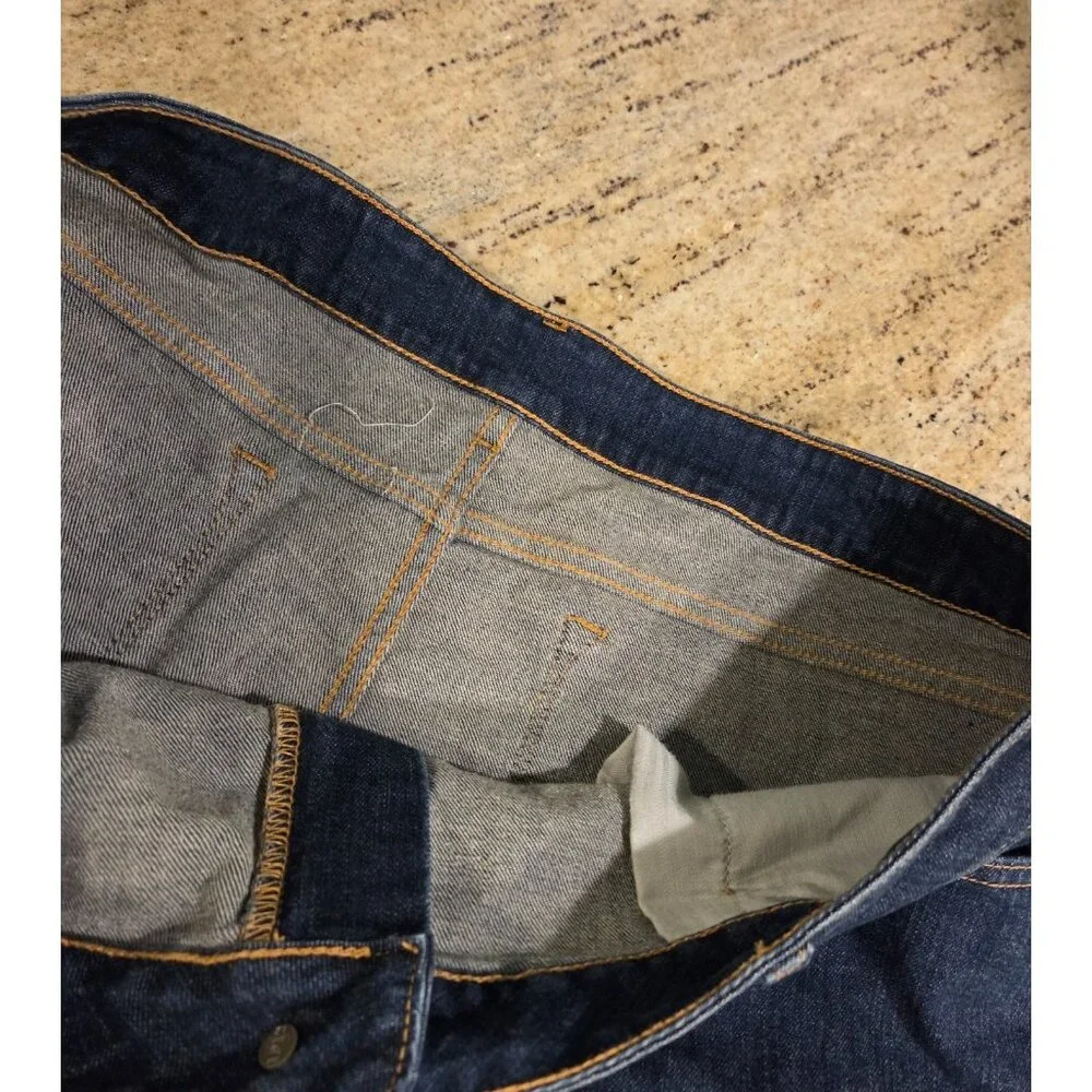 LL Bean Classic Fit Women's Plus Size 20 Blue Denim Crop Capri Jean 40x18